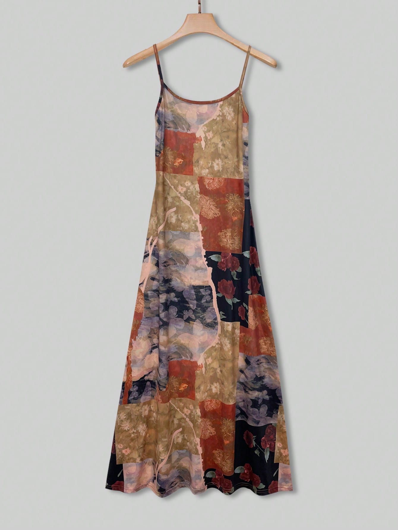Sundress Midi Floral - Женское винтажное платье-миди с цветочным принтом