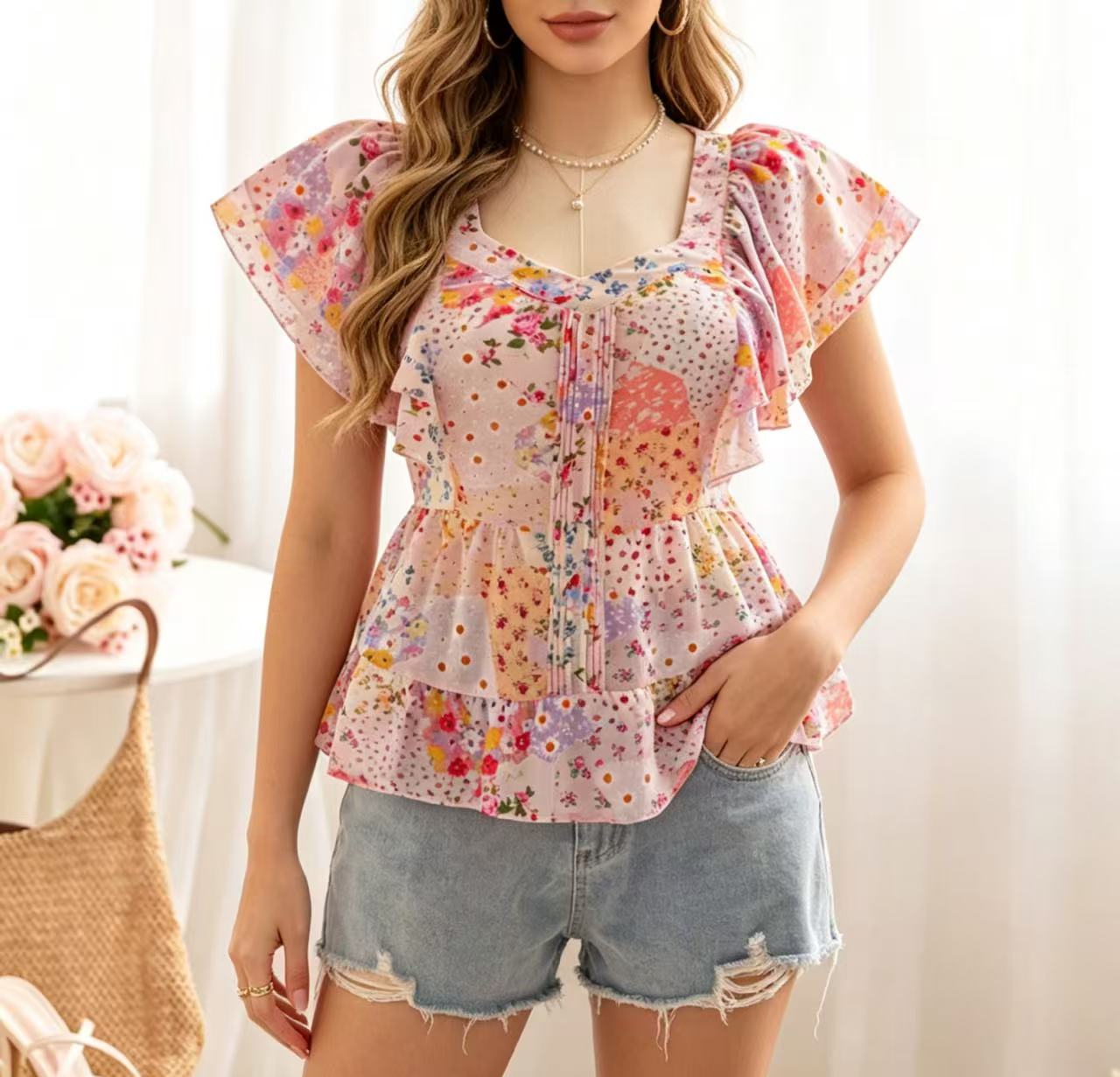 Summer Clothing For Girls - Новая стильная женская блузка больших размеров