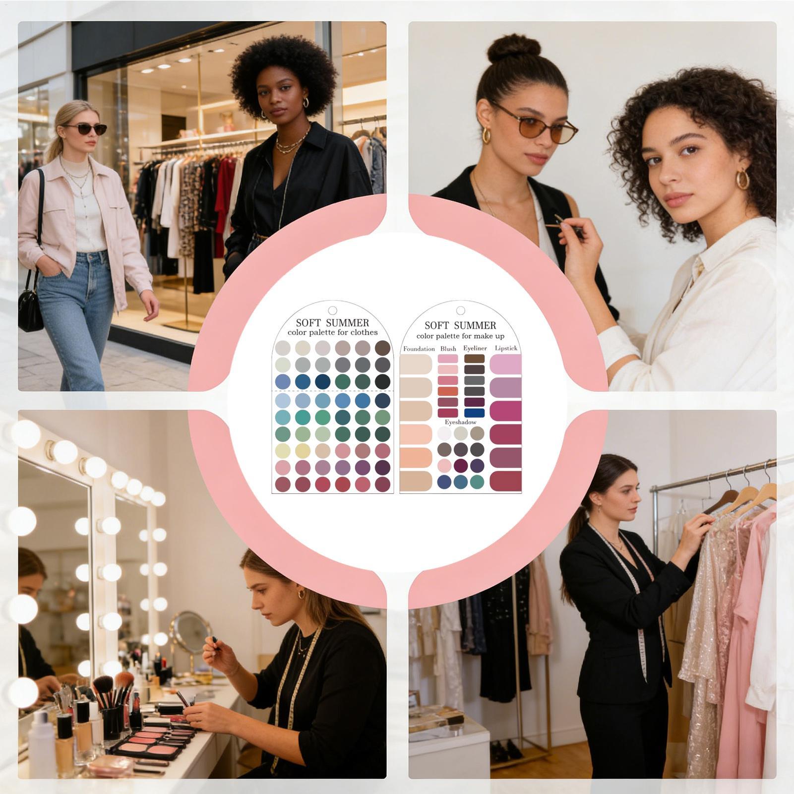 Summer Clothing Color Palette - 2 штуки акриловой сезонной палитры, мягкая