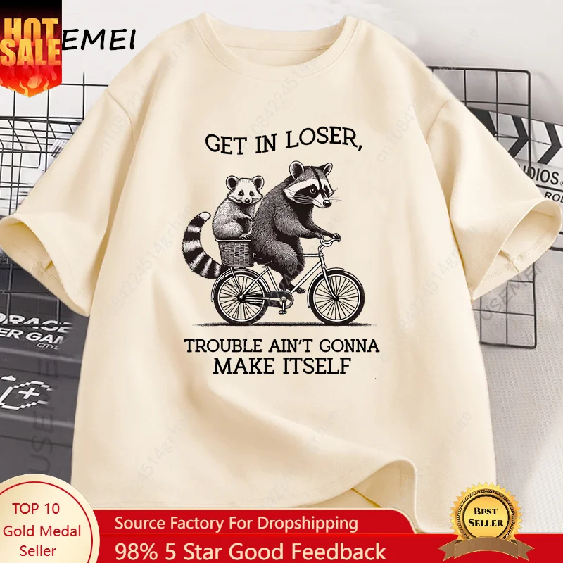 Yours Summer Clothing - Футболка Get in Loser с забавным