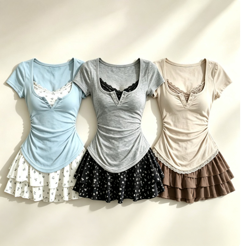 Summer Clothing Y2K - Комплект в стиле Лолита: японский милый