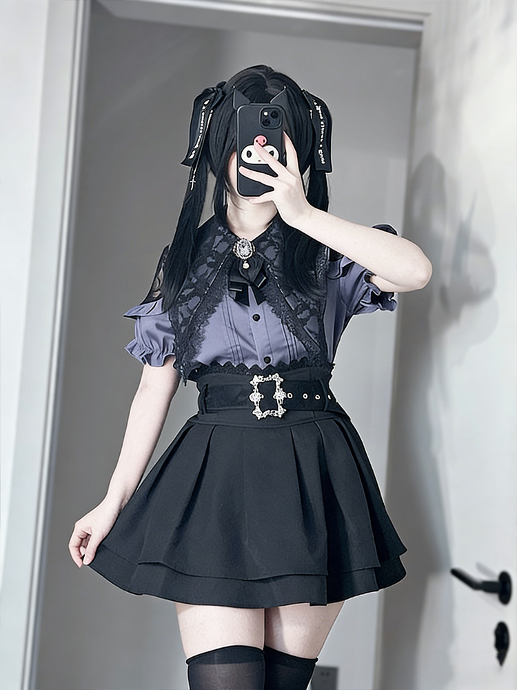 Summer Clothing Old Money - Готический комплект из рубашки с открытыми