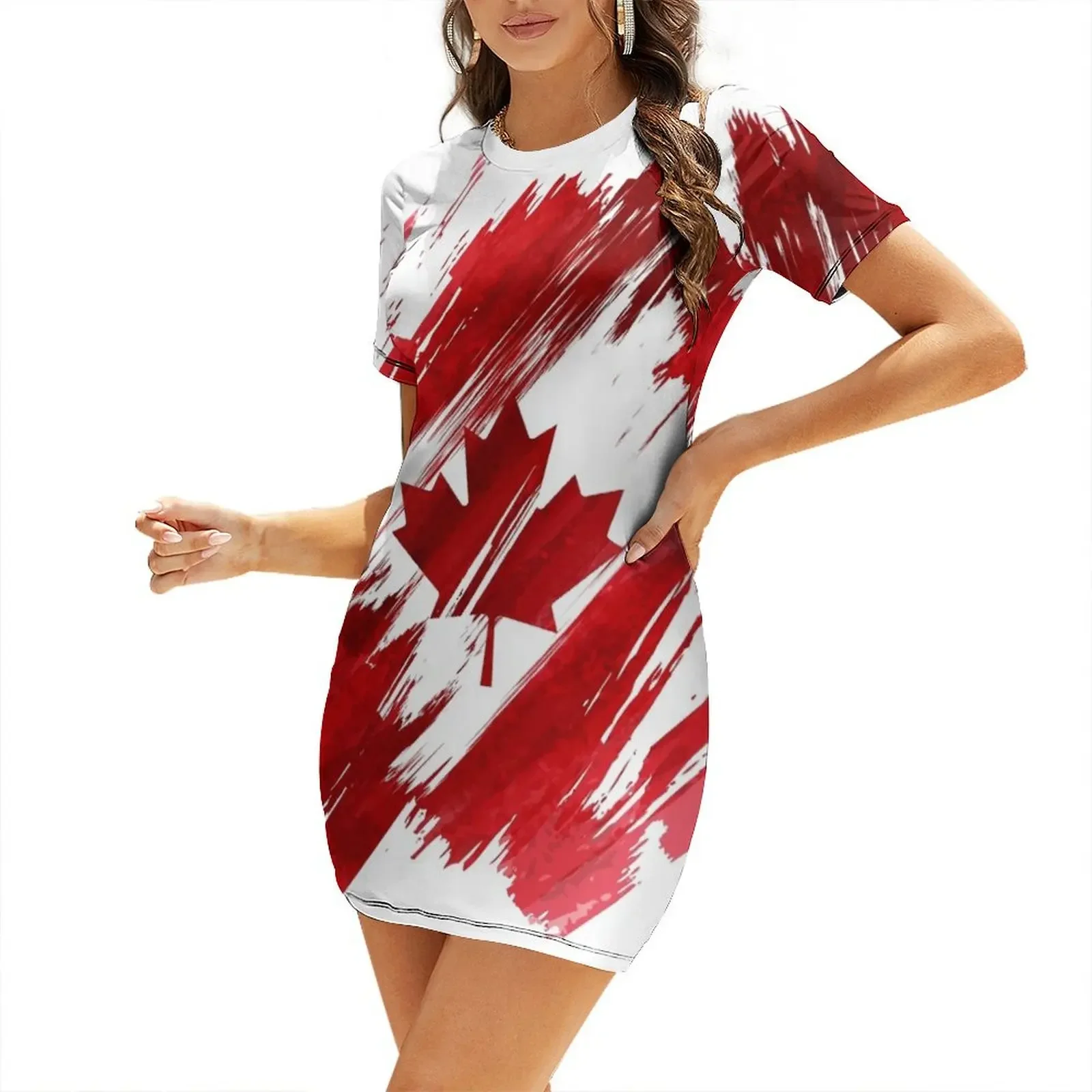 Summer Clothing Women Canada - Элегантные вечерние платья с коротким рукавом