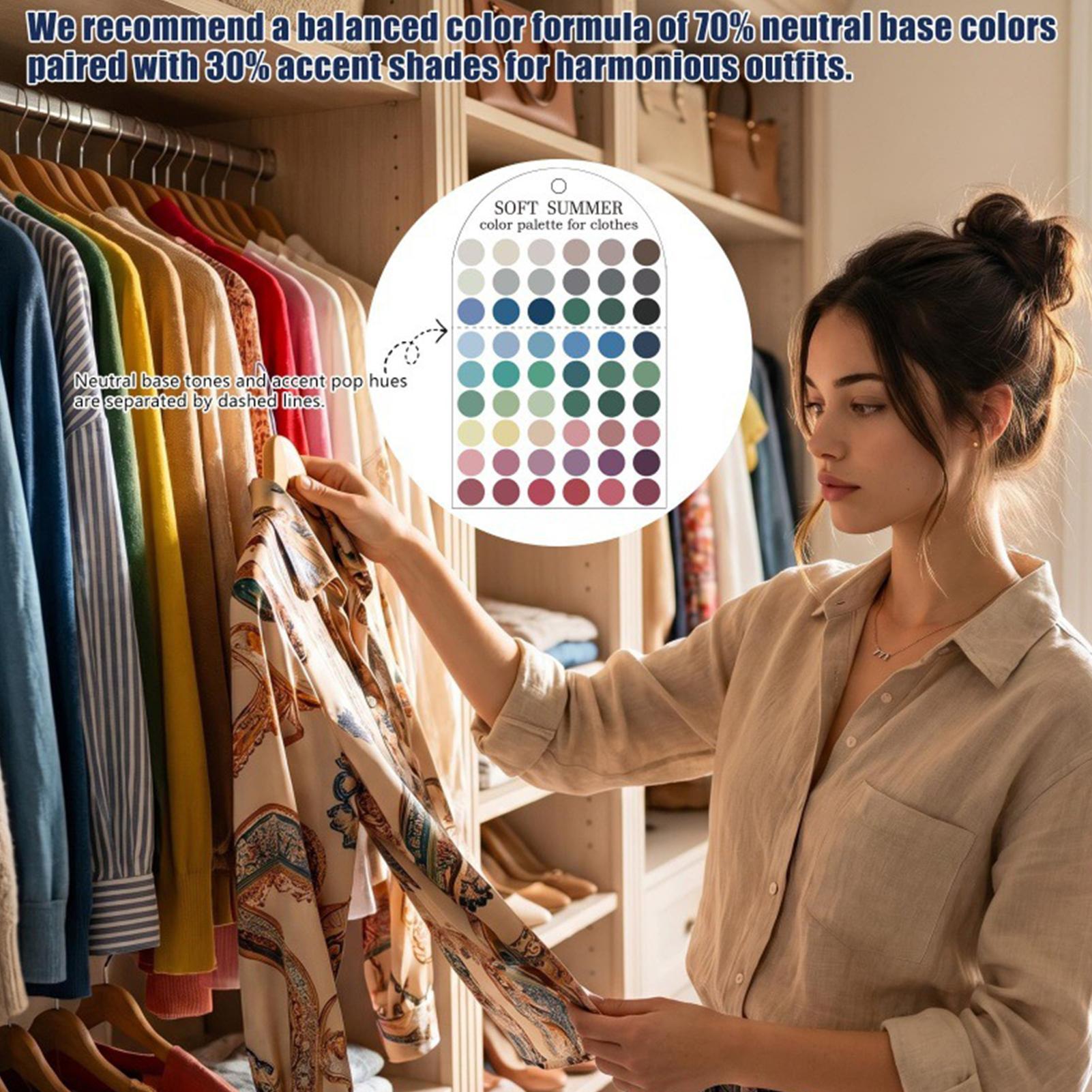 Summer Clothing Color Palette - Набор из 2 акриловых карточек-палитр с