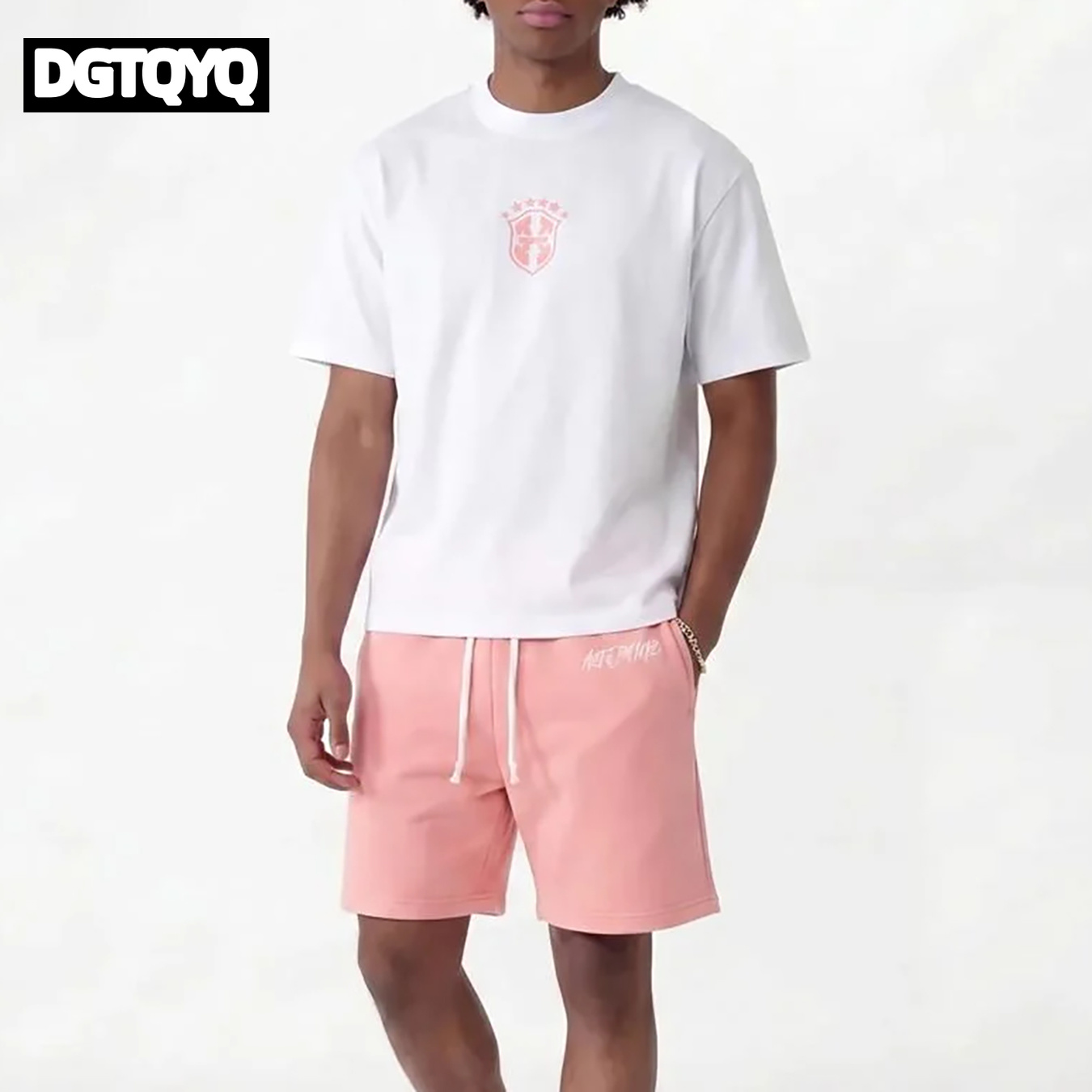 Summer Clothing For Women - Мужской летний комплект: новые розовые вышитые