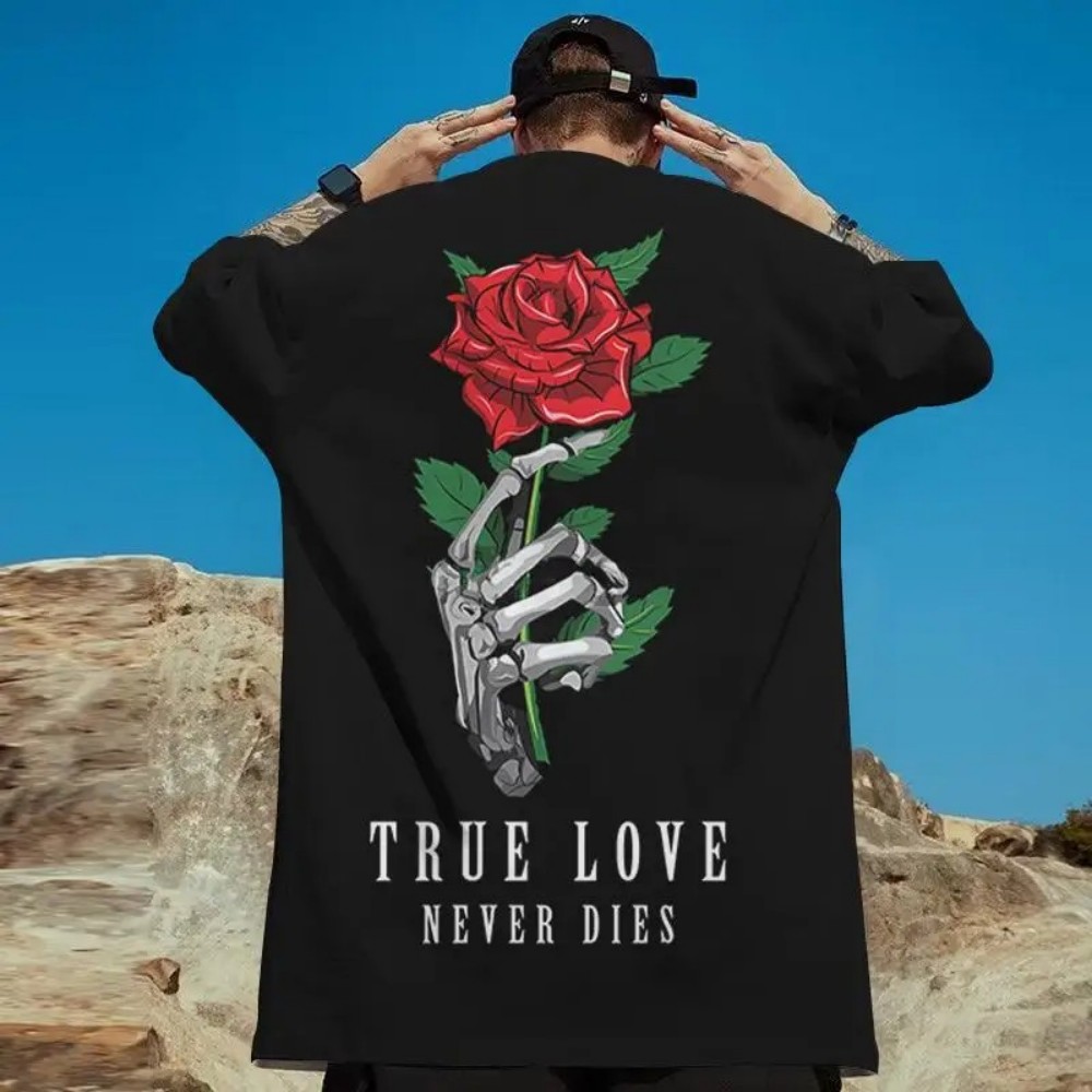 Summer Rose Clothing - Мужская футболка Harajuku с 3D-принтом в