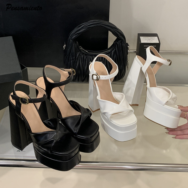 Summer Clothing Sale Women - Модные женские сандалии-гладиаторы на танкетке с