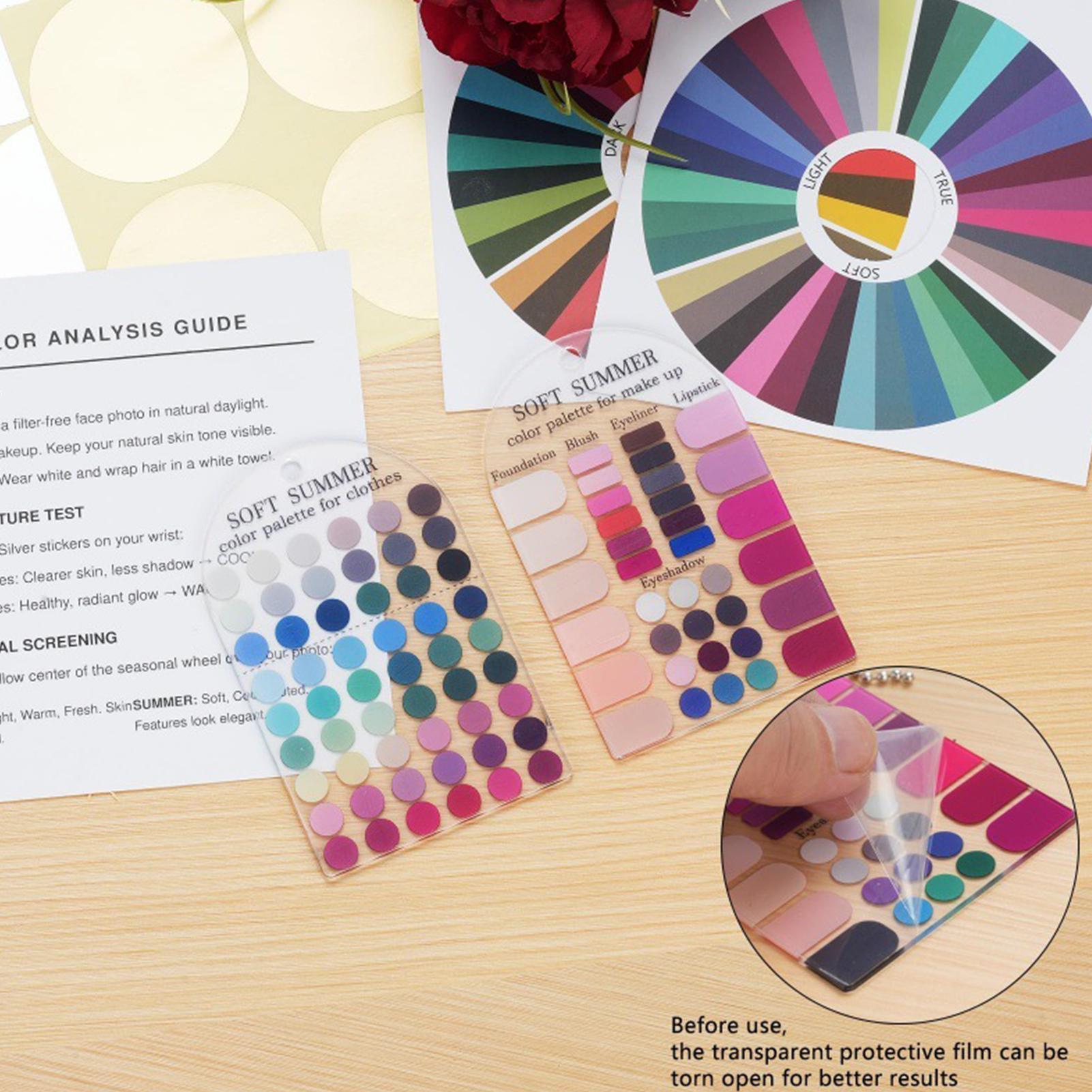 Summer Clothing Color Palette - Набор из 2 акриловых карточек с