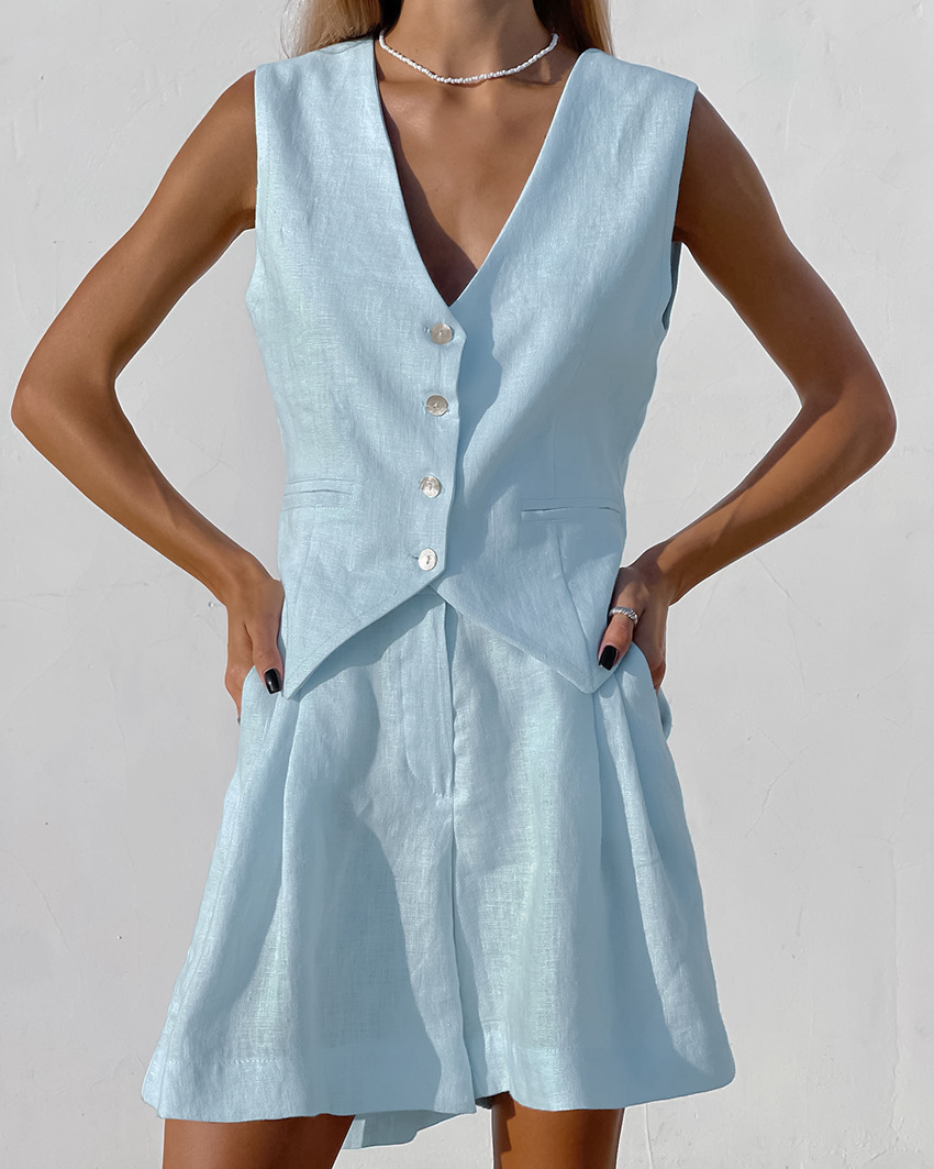 Новинка 2023 года, костюм, жил – обзор и цена Summer Clothing Linen