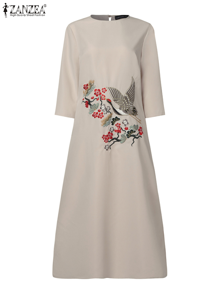ZANZEA женский винтажный сараф – обзор и цена Sundress Midi Floral
