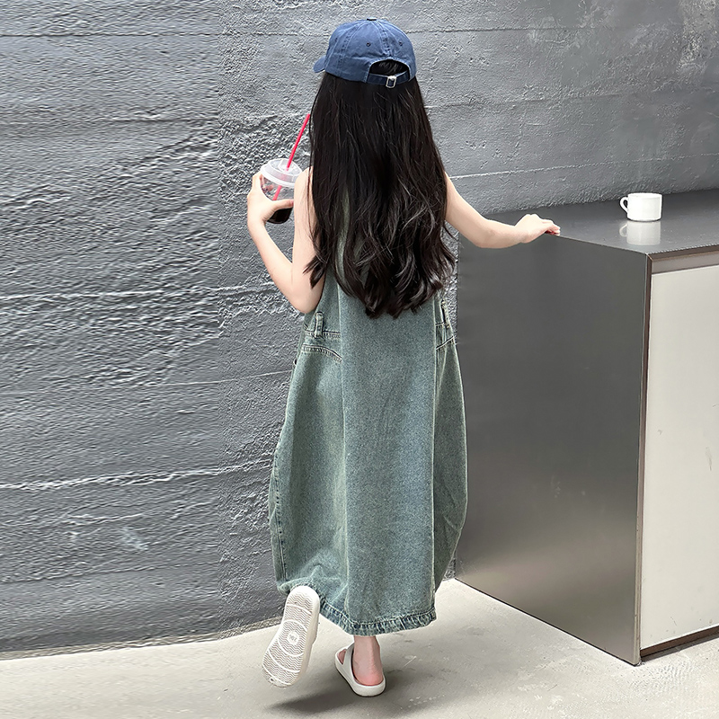 Винтажное синее детское джинсо – обзор и цена Summer Clothing Linen